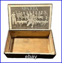 Rare Antique 1928 Chicago Sparta Pro Soccer Team Photo Cigar Box Early Vintage