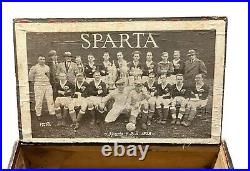 Rare Antique 1928 Chicago Sparta Pro Soccer Team Photo Cigar Box Early Vintage