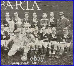 Rare Antique 1928 Chicago Sparta Pro Soccer Team Photo Cigar Box Early Vintage