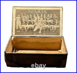 Rare Antique 1928 Chicago Sparta Pro Soccer Team Photo Cigar Box Early Vintage