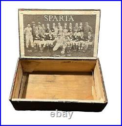 Rare Antique 1928 Chicago Sparta Pro Soccer Team Photo Cigar Box Early Vintage