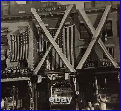 Rare Antique Photo 1909 NYC Pawn Shop 8th Ave. Hudson Fulton Celebration Vtg