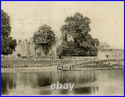 Rare Antique photograph-A view of Hampton Court on Thames-Fenton-1856