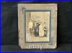 Rare Old Vintage Black & White Photo Photograph An Indian South Family