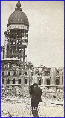 Rare! San Francisco California Earthquake Photographer Stereoview Photo 1906