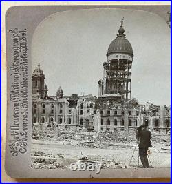 Rare! San Francisco California Earthquake Photographer Stereoview Photo 1906