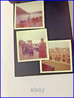 Rare Vtg Photo Album Antique Europe / NY 100 Pic Car, Wild Animal, Ship, Family