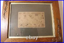 Rare antique 1800's J. W. Matthewman figural ladies hand colored photograph photo