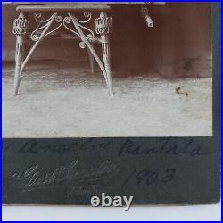 Rocking Horse Girl Cabinet Card c1903 Duluth Minnesota Gust Landin Antique C533