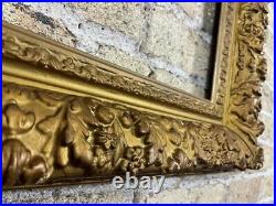 Rococo / Baroque Gold Gilt & Gesso Antique Picture Frame, Chunky, Medium Large