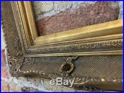 Rococo / Baroque Gold Gilt & Gesso Detail Wooden Picture Frame, Chunky, Large