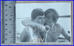 Shirtless Men Kiss in love Couple Happy kissing Affectionate Guys Vtg Photo