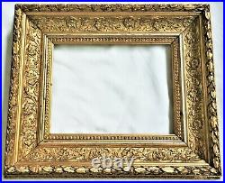 Sm Vintage Fit 7 X 9 Gold Gilt Picture Frame Wood Gesso Ornate Fine Art Country