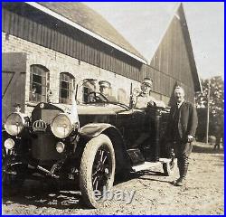 Sweden King Gustav V in Royal Car Candid Snapshot Antique Vintage Photo