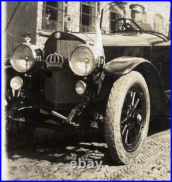 Sweden King Gustav V in Royal Car Candid Snapshot Antique Vintage Photo