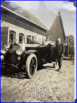 Sweden King Gustav V in Royal Car Candid Snapshot Antique Vintage Photo