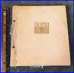 THE MOST AMAZING VTG Antique 1932-1942 Baby Book/photo Album COMPLETE WithPhotos