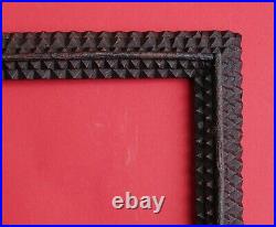 TRAMP ART PICTURE FRAME 19th century (# 14142)