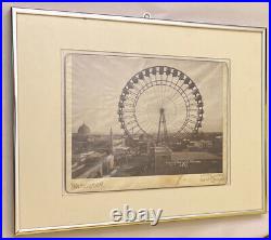 The Ferris Wheel 1893 Photograph C. E. Waterman Ce Antique Vintage Framed Rare