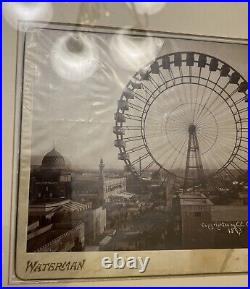 The Ferris Wheel 1893 Photograph C. E. Waterman Ce Antique Vintage Framed Rare