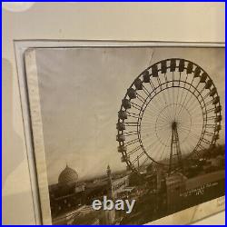 The Ferris Wheel 1893 Photograph C. E. Waterman Ce Antique Vintage Framed Rare