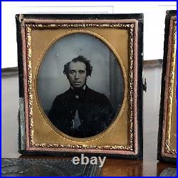 Two Antique American Ambrotype / Daguerreotype Photographs. Holmes, New York