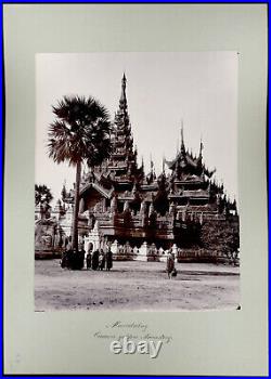 Unknown Photographer Mandalay 2 Vintage Collodion Paper Prints 1890-1900