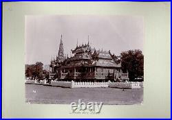 Unknown Photographer Mandalay 2 Vintage Collodion Paper Prints 1890-1900