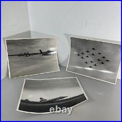 VINTAGE ANTIQUE 8x10 BLACK AND WHITE PICTURES OF FIGHTER JETS