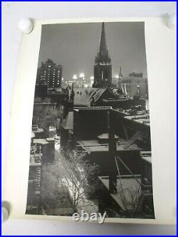 VINTAGE ORIGINAL L. WHITNEY STANDISH PHOTOGRAPH of NEW ENGLAND CHURCH IN CITY