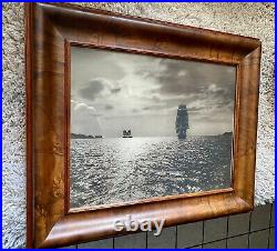 VINTAGE PHOTO EVENING SCENE OF GOLDEN GATE Sailing Ships BY W. E WORDEN c1910