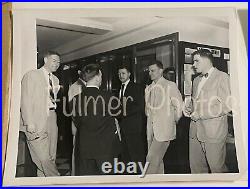 VTG 1950s Philadelphia Phillies BASEBALL Train Arrival B&W PRESS PHOTOS w COA