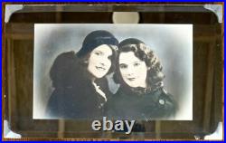 VTG Antique 1920 Colorized Photo Photograph 2 Women Original Mirror Frame 10x16