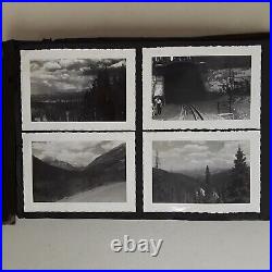 VTG Black & White Photographs Album Collection + Postcards 1936 Travelog Wyoming