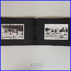 VTG Black & White Photographs Album Collection + Postcards 1936 Travelog Wyoming