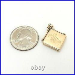 Victorian 14k Gold Hair Mourning Photo Picture Locket Fob Charm Pendant
