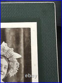 Victorian Cabinet Card Photograph Woman & Bird Antique Theater Photo VINTAGE