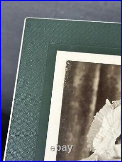 Victorian Cabinet Card Photograph Woman & Bird Antique Theater Photo VINTAGE