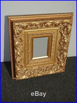 Vintage 17x16 French Provincial Ornately Carved Gold Picture Frame