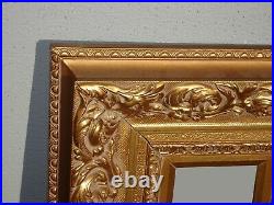 Vintage 17x16 French Provincial Ornately Carved Gold Picture Frame