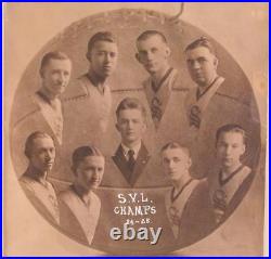 Vintage 1924 S. V. L. Champs High School Basketball Team Photograph Antique PA