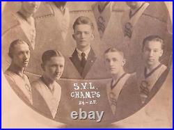 Vintage 1924 S. V. L. Champs High School Basketball Team Photograph Antique PA