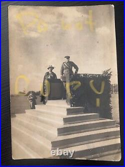 Vintage ANTIQUE PHOTOGRAPH Jozef Pilsudski Poland Original 1933 Krakow