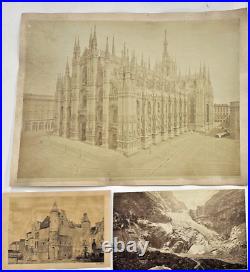 Vintage Albumen Prints Lot Of 20 European Statues Cathederals Etc. Sizes Vary