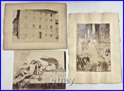 Vintage Albumen Prints Lot Of 20 European Statues Cathederals Etc. Sizes Vary