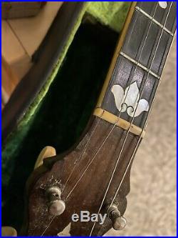Vintage Antique 1920's Style M Vega Banjo With Case, See Description And Photos