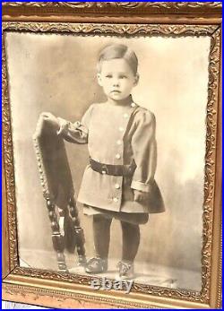 Vintage Antique Child Russian Army Military Coat Uniform Large Image Photograph