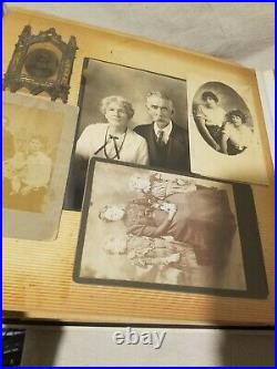 Vintage Antique Family Photograph Album 1900s 50s Marriage Certificate Patton