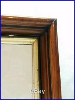 Vintage Antique Gold Gilt Deep Picture Painting Frame Eastlake Shadow Box Walnut