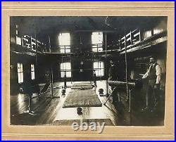 Vintage Antique Gymnasium Photograph early 1900s Gym Pommel Horse, Bars, Rings+